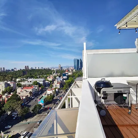 Top View Penthouse Private Rooftop, Wi-Fi 500Mbps, Air Conditioning, Grill, Pool And Gym