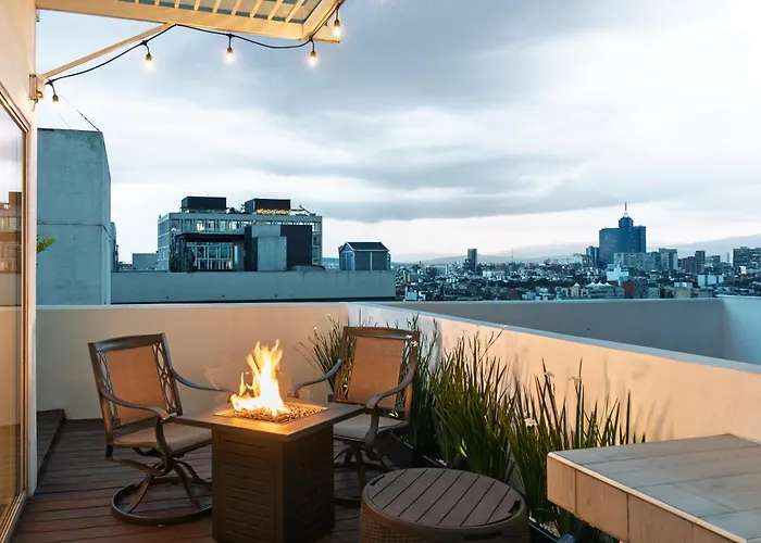 View Penthouse Private Rooftop, Wi-fi 500mbps, Air Conditioning, Grill, Pool And Gym Apartamento México DF